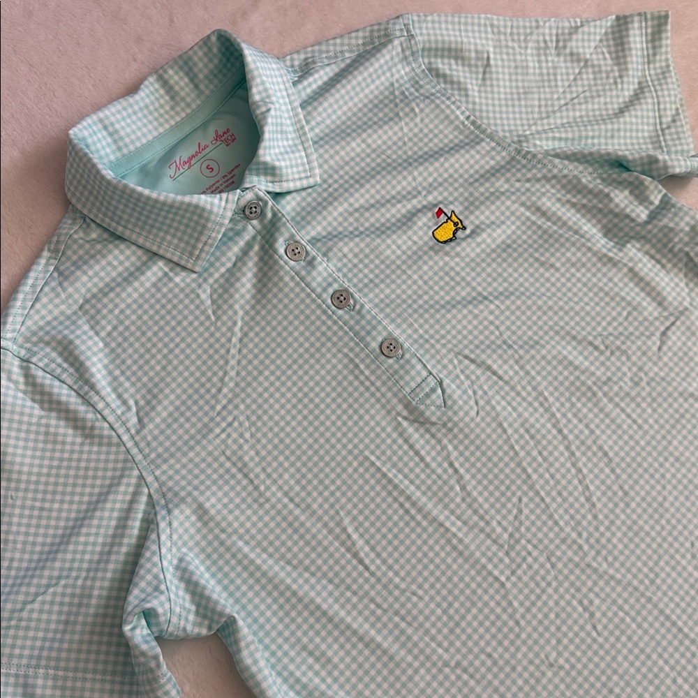 Magnolia Lane | 2016 Masters Tech Performance Golf Polo 50+ UPF Gingham Check S